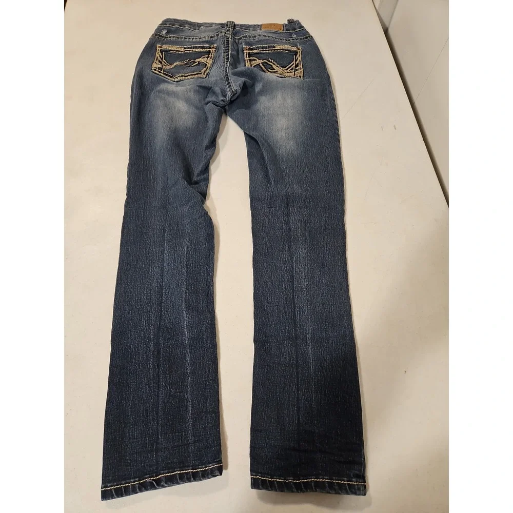 WISHFUL PARK Sophia Skinny Stretch Youth Girls Size 5 Medium Wash Blue Jeans(518